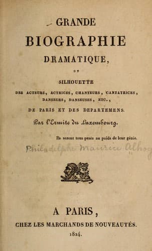 Tapa de Grande biographie dramatique