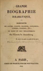 Tapa de Grande biographie dramatique