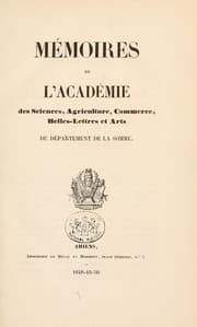 Tapa de Memoires de l'Academie des Sciences (Agriculture, Commerce), Belles-Lettres et des Arts d'Amiens