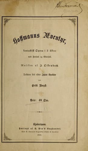 Tapa de Hoffmanns Æventyr