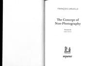 Tapa de The Concept of non photography =