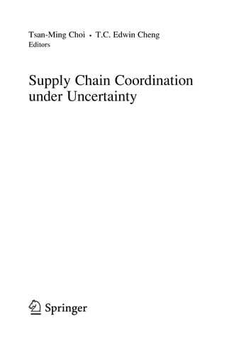 Tapa de Supply Chain Coordination under Uncertainty
