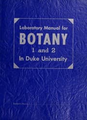 Tapa de Laboratory manual for Botany 1 and 2 in Duke University; Department of Botany, Duke University, Durham, North Carolina ...