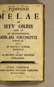 Tapa de Pomponii Melae De situ orbis libri III
