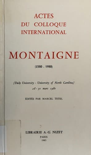 Tapa de Actes du colloque international
