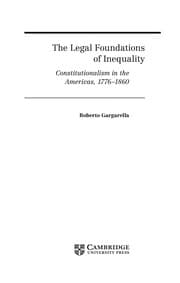 Tapa de The legal foundations of inequality