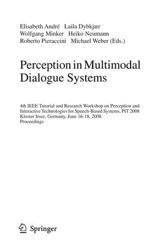 Tapa de Perception in Multimodal Dialogue Systems
