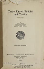 Tapa de Trade union policies and tactics
