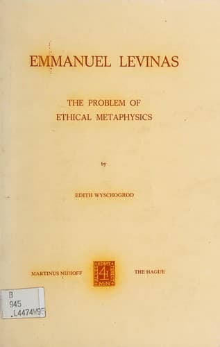 Tapa de Emmanuel Levinas
