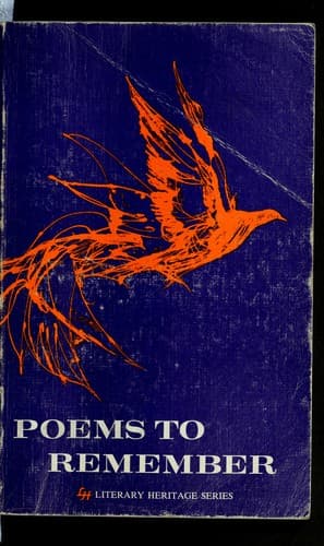 Tapa de Poems to remember.