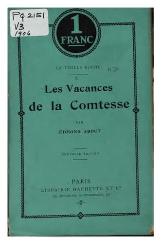 Tapa de Les vacances de la comtesse