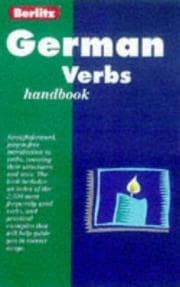 Tapa de Berlitz German Verb Handbook