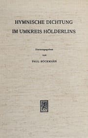 Tapa de Hymnische Dichtung im Umkreis Hölderlins