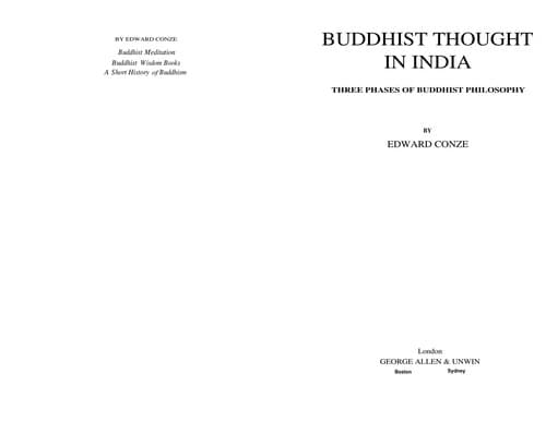 Tapa de Buddhist Thought in India