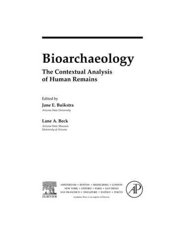 Tapa de Bioarchaeology