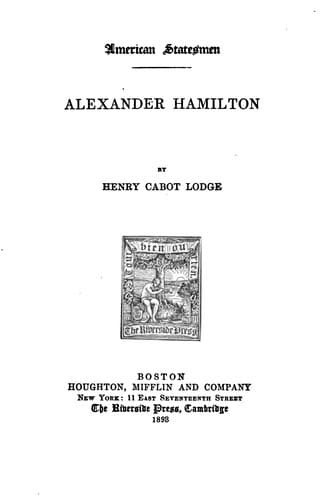 Tapa de Alexander Hamilton