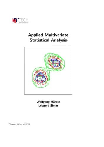 Tapa de Innovations in multivariate statistical analysis