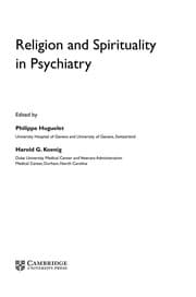 Tapa de Religion and spirituality in psychiatry