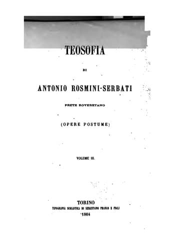 Tapa de Teosofia: opere postume