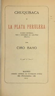 Tapa de Chuquisaca, ó La Plata perulera