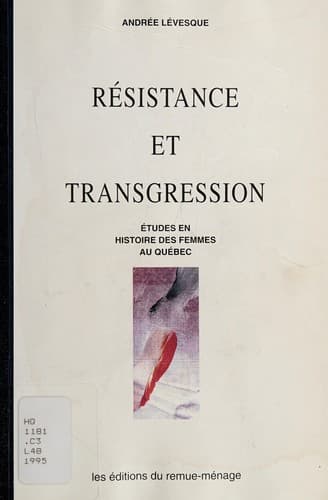 Tapa de Résistance et transgression