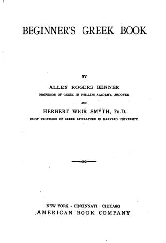 Tapa de Beginner's Greek book