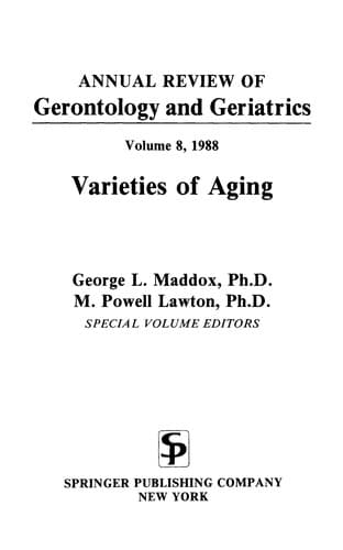 Tapa de Varieties of aging
