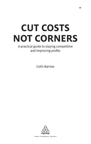 Tapa de Cut costs not corners