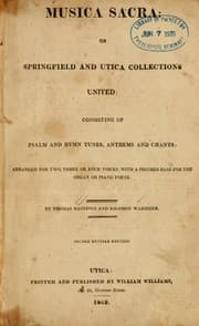 Tapa de Musica sacra, or, Springfield and Utica collections, united