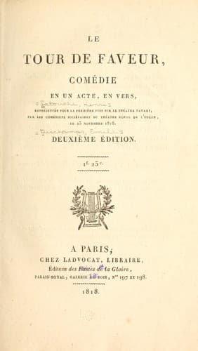 Tapa de Le tour de faveur