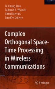 Tapa de Complex orthogonal space-time processing in wireless communications