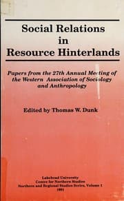 Tapa de Social relations in resource hinterlands