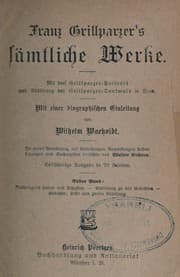 Tapa de Franz Grillparzer's sämtliche Werke