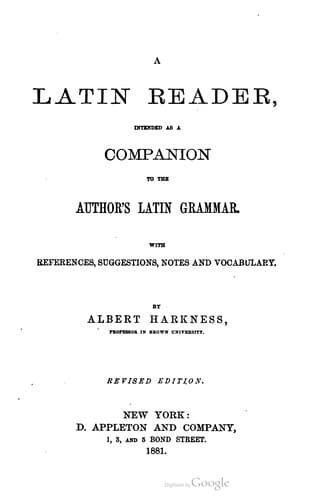 Tapa de A new Latin reader