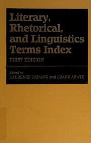 Tapa de Literary, rhetorical, and linguistics terms index