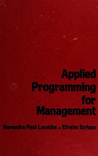 Tapa de Applied programming for management