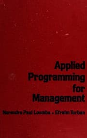Tapa de Applied programming for management