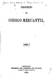 Tapa de Proyecto de código mercantil ..