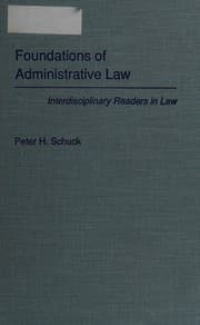 Tapa de Foundations of administrative law