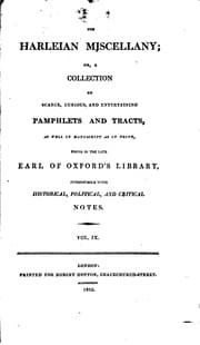 Tapa de The Harleian Miscellany:: A Collection of Scarce, Curious, and Entertaining ..