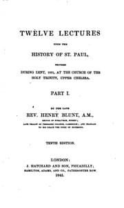 Tapa de Twelve Lectures Upon the History of St. Paul: Delivered During Lent, 1831 ..