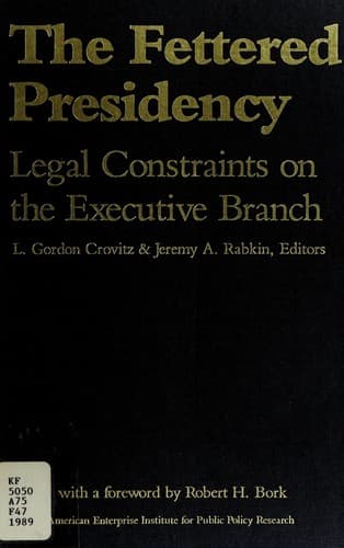 Tapa de The Fettered presidency