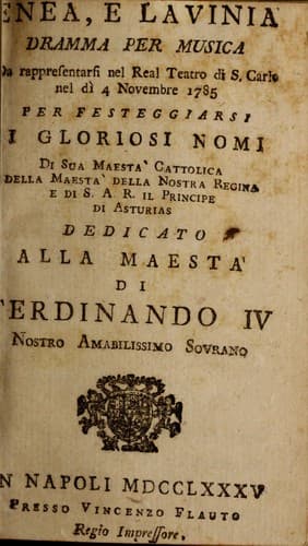 Tapa de Enea e Lavinia