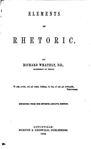 Tapa de Elements of Rhetoric