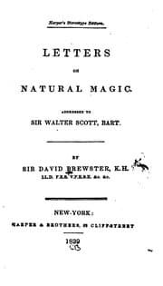 Tapa de Letters on Natural Magic Addressed to Sir Walter Scott, Bart