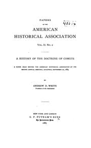 Tapa de A history of the doctrine of comets: A Paper Read Before the American Historical Association at ..