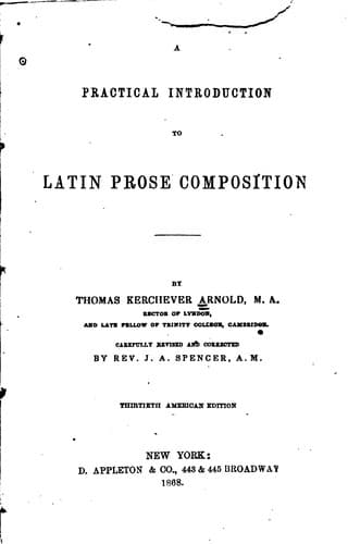 Tapa de A Practical Introduction to Latin Prose Composition
