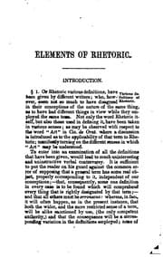 Tapa de Elements of Rhetoric: Comprising an Analysis of the Laws of Moral Evidence ..