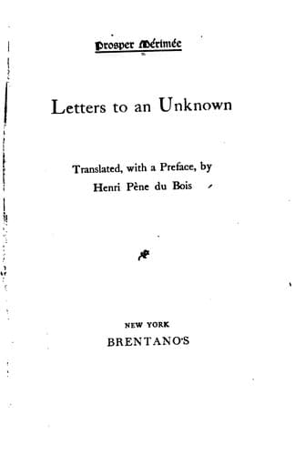 Tapa de Letters to an Unknown