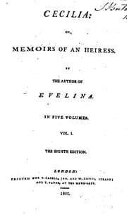 Tapa de Cecilia, or, Memoirs of an heiress